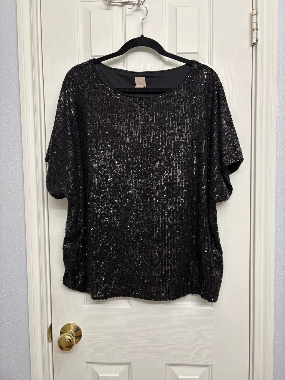 H&M Black Sequin Top